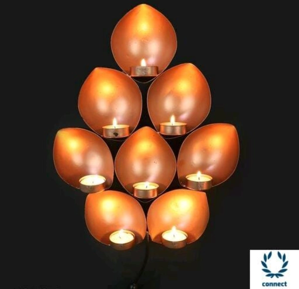 Decorative Leaf Eye Shaped Iron Wall Sconce Hanging Holder For Home Decors in this light lends a touch of tradition to your home decor - Metal , Tea Light Candle Holder, Pack of1